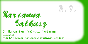 marianna valkusz business card